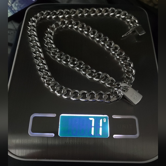 New 10mm Solid .925 Sterling Silver Cuban Link Chain, 24" Long  Never Used - Picture 8 of 10